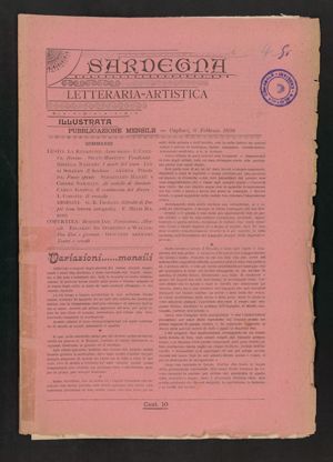 A. 1, n. 4 (6 febbraio 1898), copertina