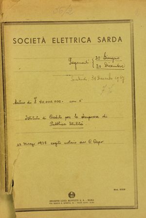 SES - Mutuo - Istituto di credito per le Imprese di Pubblica Utilità, 22-03-1938