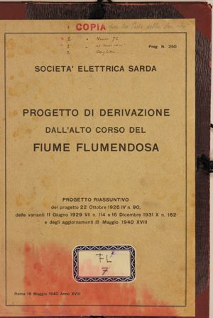 Progetto di derivazione dell'alto corso del fiume Flumendosa