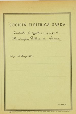 SES - Contratto di appalto per la Illuminazione Pubblica di Sassari