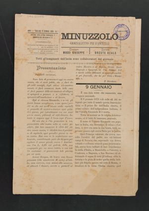 Minuzzolo. Giornaletto pei fanciulli