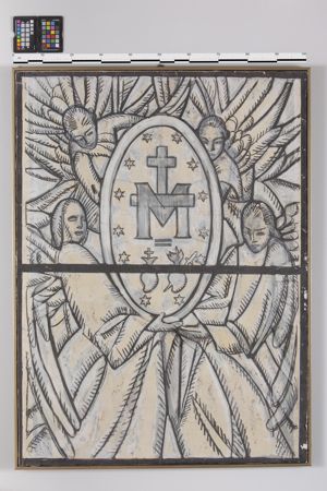 Angeli sorreggenti simboli mariani
