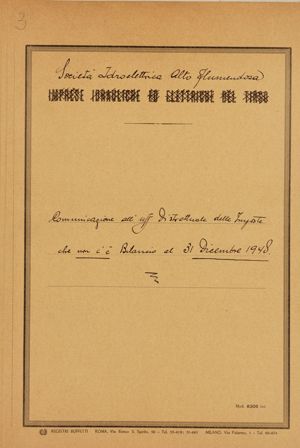 Comunicazione all'Ufficio Distrettuale delle Imposte assenza bilancio al 31 dicembre 1948