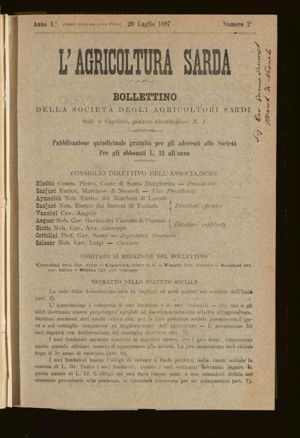 A. 1, n. 2 (20 luglio 1897), copertina