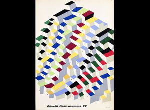 Giovanni Pintori, Olivetti Elettrosumma 22 manifesto 70x50 cm.