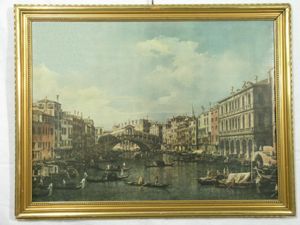 Veduta del canal grande a venezia