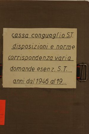 Cassa Conguaglio S.T. - Disposizioni e norme
