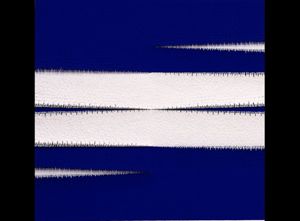 Antonio Secci, Squarcio per uno spazio impossibile, 2002 tecnica mista su tela 125x121 cm.