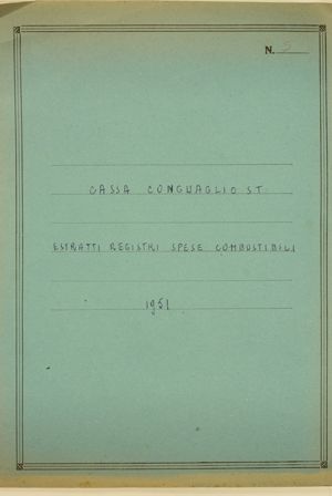 Cassa Conguaglio S.T. - Estratti registri spese combustibili 1951