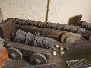 Villasimius, Museo archeologico, cannoni del relitto dell'isola dei Cavoli