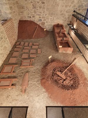 Sardara, Museo archeologico Villa Abbas, ricostruzione di un laboratorio artigianale