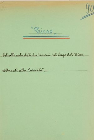 Tirso – Estratti catastali dei terreni del Lago del Tirso volturati alla Societ