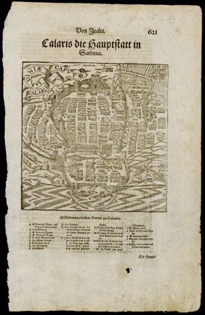 Calaris / Sardiniae / caput, pagina 621 in Sebastian Münster, Cosmographia Universalis