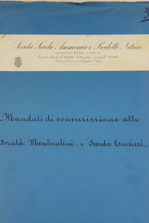 Mandati di commissione alle Soc. Montecatini e Sarda Concimi