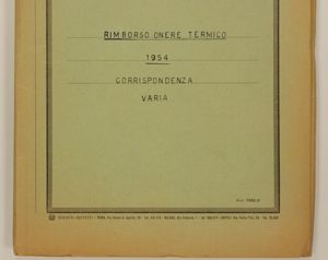 Rimborso onere termico 1954 - Corrispondenza varia