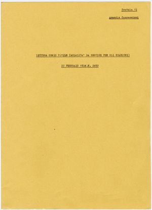 Lettera del Genio Civile, 22 febbraio 1934 – Modalità da eseguire per gli scarichi