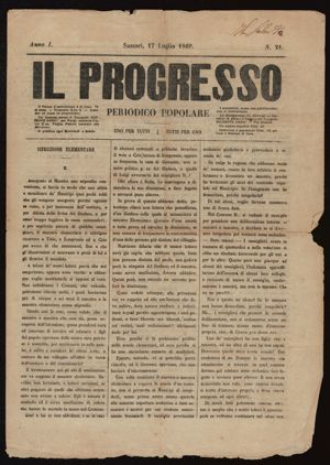 A. 1, n. 21 (17 luglio 1869), p. 1