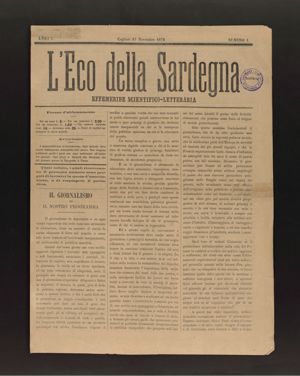 L’eco della Sardegna. Effemeride scientifico-letteraria