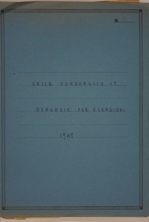 Cassa Conguaglio S.T. - Denunce per esenzioni 1948