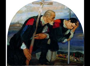 Mario Delitala, La fede, 1926 olio su tela 135x150 cm. Comune di Nuoro