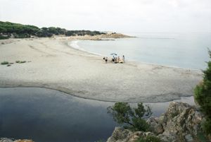Porto Sos alinos, veduta della spiaggia