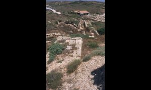 Muro a cremagliera (a zig-zag) che dalla sommità del colle di S. Giovanni va verso nord in direzione di Murru Mannu