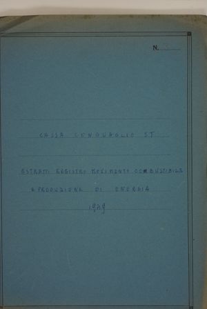 Cassa Conguaglio S.T. - Estratti registro movimento combustibile e produzione di energia 1949