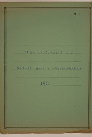 Cassa Conguaglio S.T. - Specifiche consumi mensili energia 1952