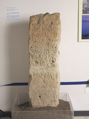 Carbonia, Museo Villa Sulcis, miliare della Via Sulcitana