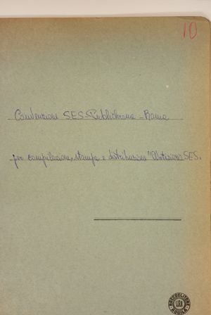 SES - Convenzione SES - Pubblichrome, Roma per compilazione, stampa e distribuzione "Notiziario SES"