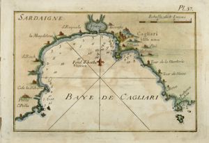 Baye de Cagliari, tavola 37 in Recueil des principaux Plans des Ports et Rades de la mer Mediterranée
