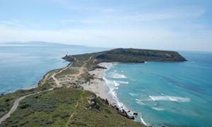 Veduta del Capo S. Marco e dell’istmo di Sa Codriola dal colle di S. Giovanni