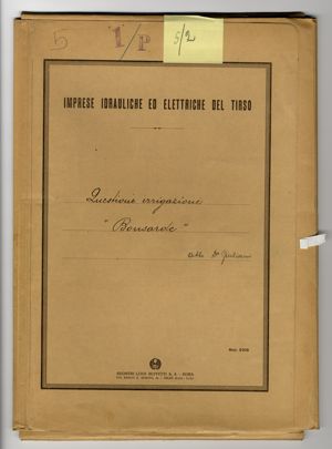 Questione irrigazione Bonsarde: Rinuncia a concessione – Cessione dell'energia da Tirso a SES delle centrali del Tirso e del Coghinas – Promemoria rapporti intercorsi SIIET-SBS – Diagrammi delle erogazioni giornaliere anni 1932-1935 – Vertenza Bonifiche Sarde 14 maggio 1937 – Corrispondenza