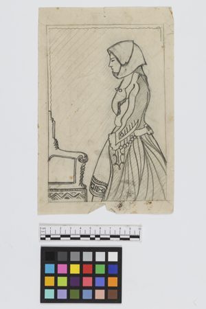 Figura femminile in costume popolare sardo