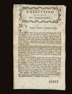 Gazzettino ebdomadario di Sardegna