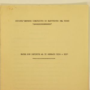 Società Imprese Idrauliche ed Elettriche del Tirso - Cause non definite al 31 gennaio 1934