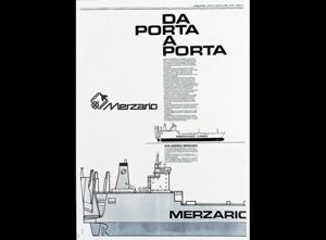 Giovanni Pintori, Merzario (Da porta a porta) annuncio pagina intera 58x42 cm.