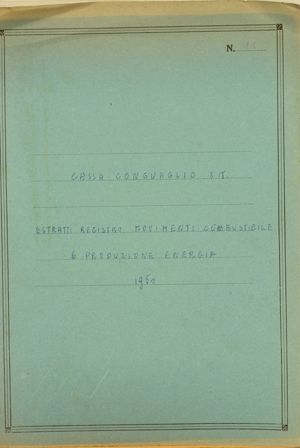 Cassa Conguaglio S.T. - Estratti registro movimenti combustibile e produzione di energia 1950