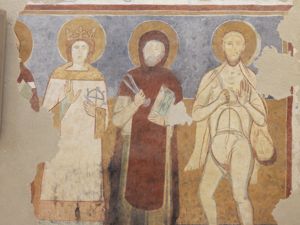 Orosei, chiesa di Sant'Antonio Abate, affreschi