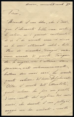 Lettera Mercoledì santo 1899 - Pagina 1