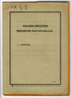 Concessioni idroelettriche partecipazione dello Stato agli utili – Coghinas