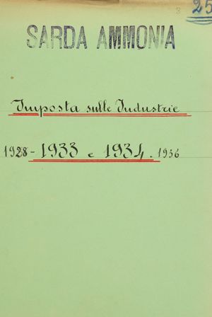 Imposte sulle industrie 1928 - 1933 e 1934 - 1936