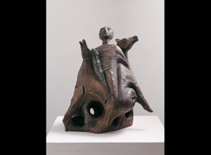 Gavino Tilocca, Cavallo e cavallieri, 1970 bronzo 45x35x40 cm. Comodato