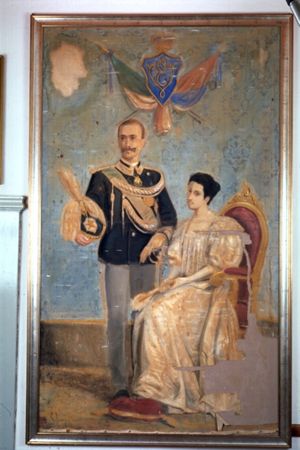 ritratto di Vittorio Emanuele III e di Elena di Montenegro