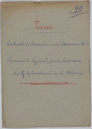 Tirso – Contratto di locazione con l’amministrazione Provinciale di Cagliari per la Caserma dei R.R. Carabinieri in S. Chiara