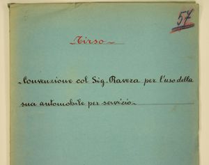 Tirso – Convenzione con il Sig. Ravera per l’uso della sua automobile per servizio