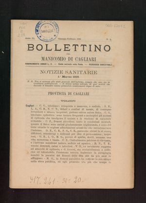 A. 3, n. 1 (gennaio/febbraio 1895), p. 1