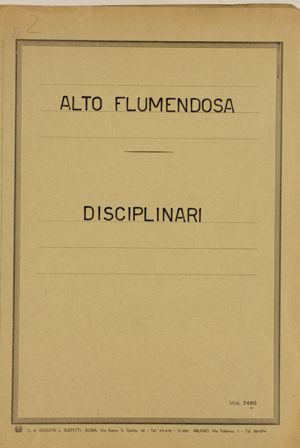 Alto Flumendosa – Disciplinari