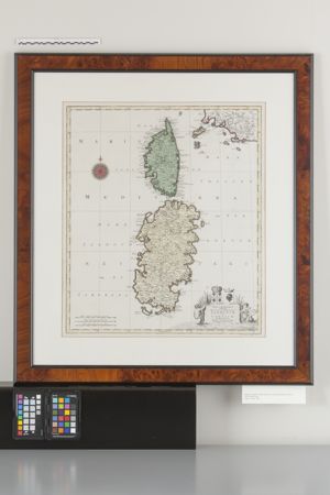 Carta geografica delle isole di sardegna e corsica