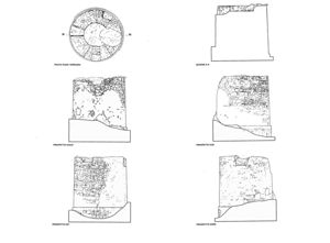 Pianta, sezione e prospetti della torre (da Aa.Vv., Torri costiere della Provincia di Oristano. Storia, immagini e progetti di riuso, s.l. 2002, pp. 28-29